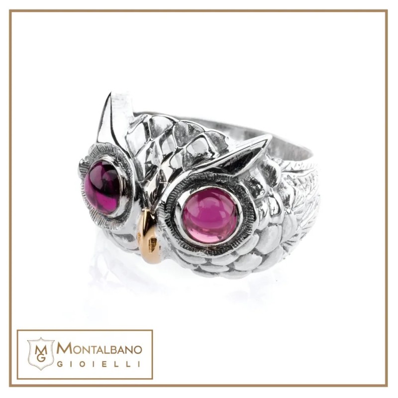 Anello civetta basic rosso| Gioielli De Nobili